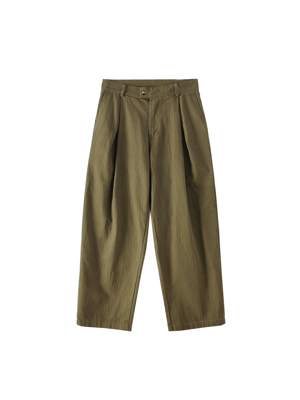 BUTTBILL Double-pleated Herringbone Slacks