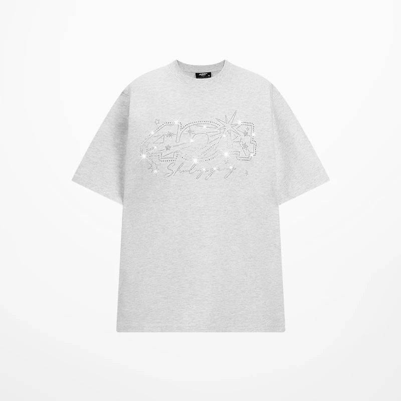 404MOB Star Hot Diamond Round Neck Tee