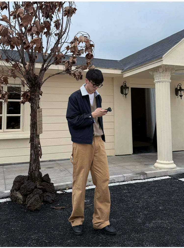 ZOZOFOREST Replacement "Old Money Plaid Splicing Jacket