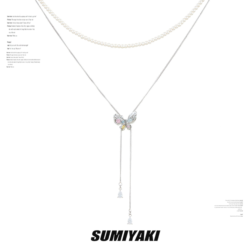 SUMIYAKI Butterfly Fudge Series Pearl Necklace