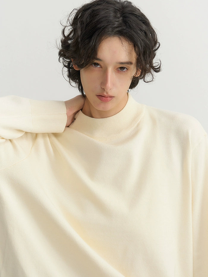 CARPEM Soft Waxy Semi-turtleneck Bottom Sweater