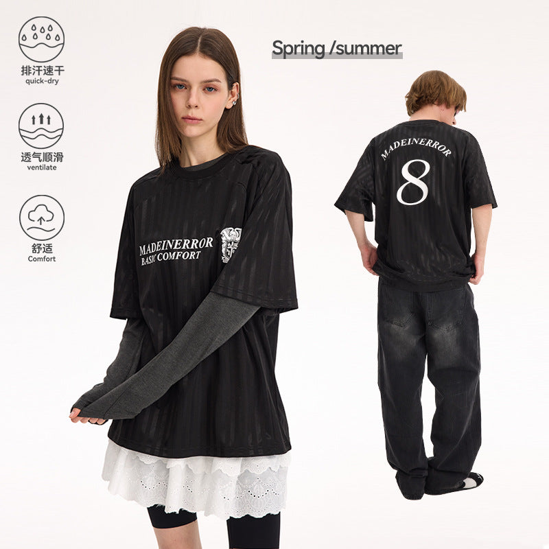 UNF striped retro jersey Tee