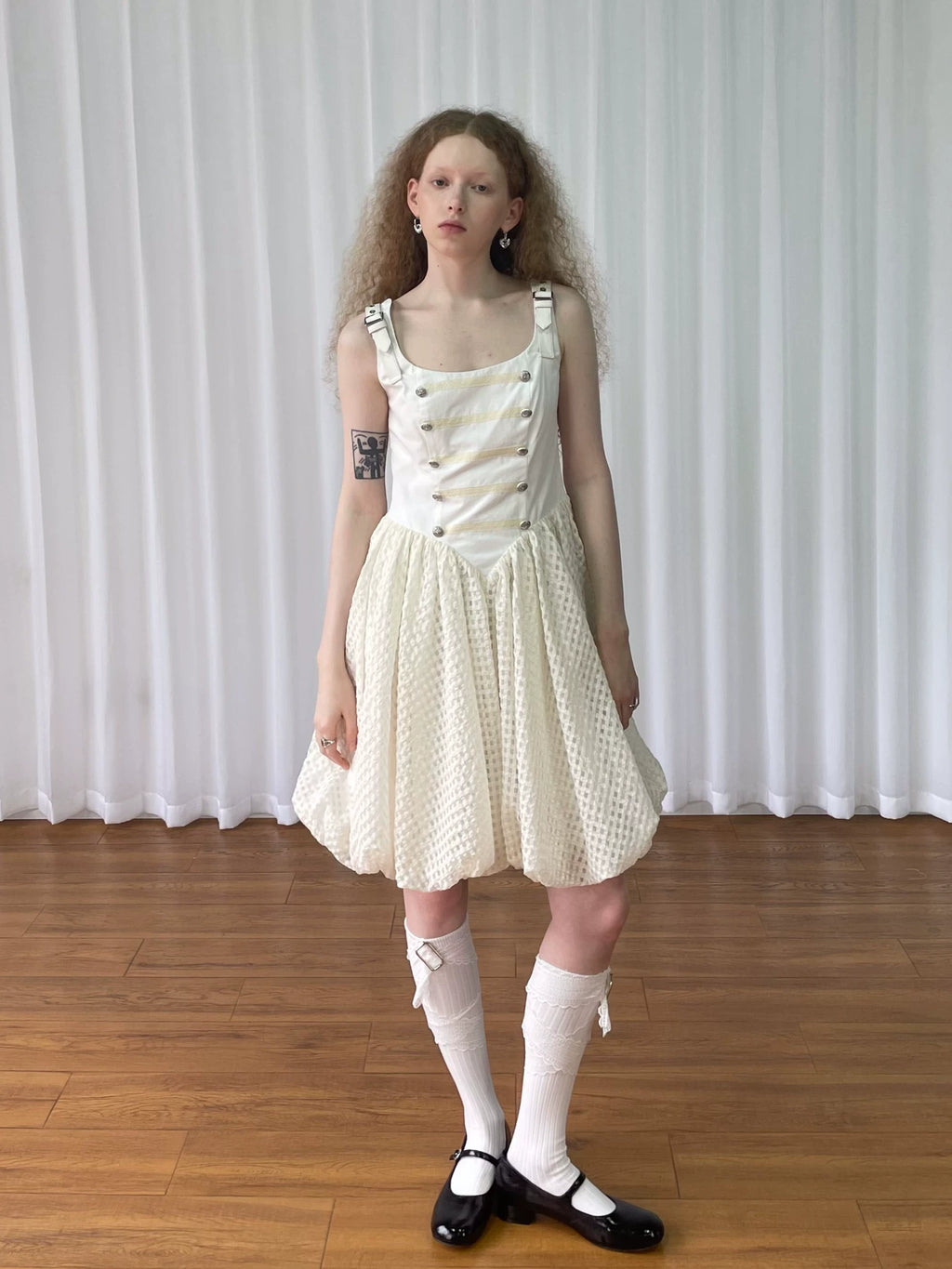 Loosesmell Stitching Slim Suspender Skirt