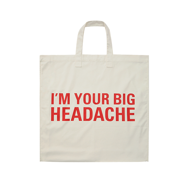 HEADACHE Alphabet Print Casual Canvas Bag