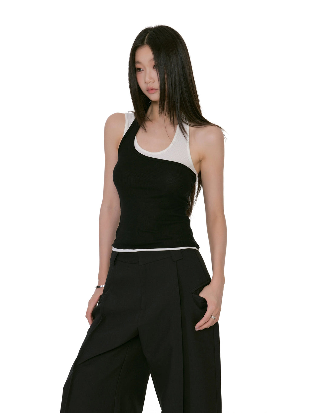 WITHMIN Slim Fit Neck Sling Vest