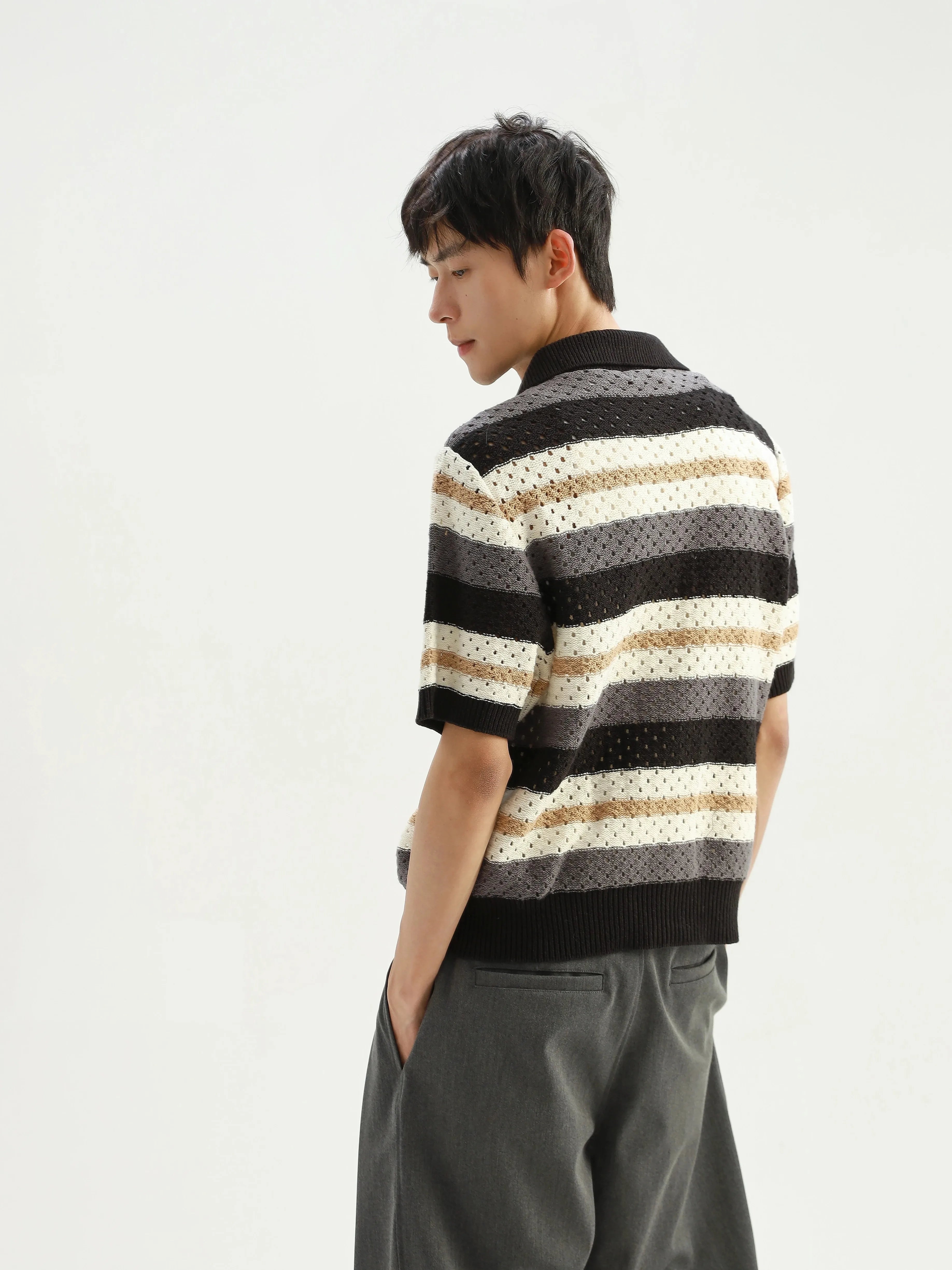 Stay The Night Knitted Short Sleeve Shirt