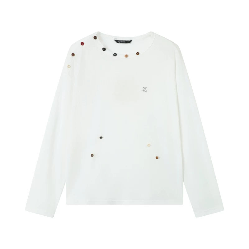 TGNS Diagonal Placket Color Buckle Thin Sunscreen Long Sleeve