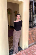 KELIFAN Retro High-waisted Long Fishtail Skirt