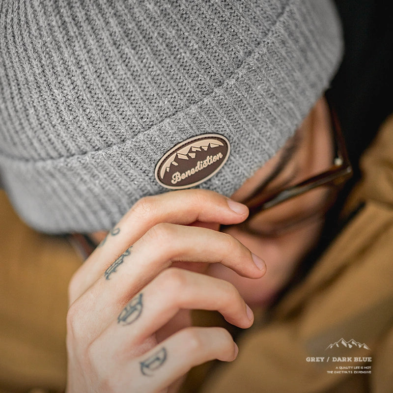 Maden Vintage Alphabet Knitted Wool Hat