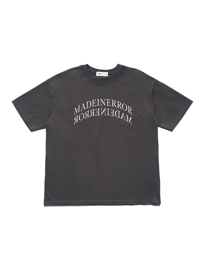 UNF MADEINERROR washed flipped mirror Tee