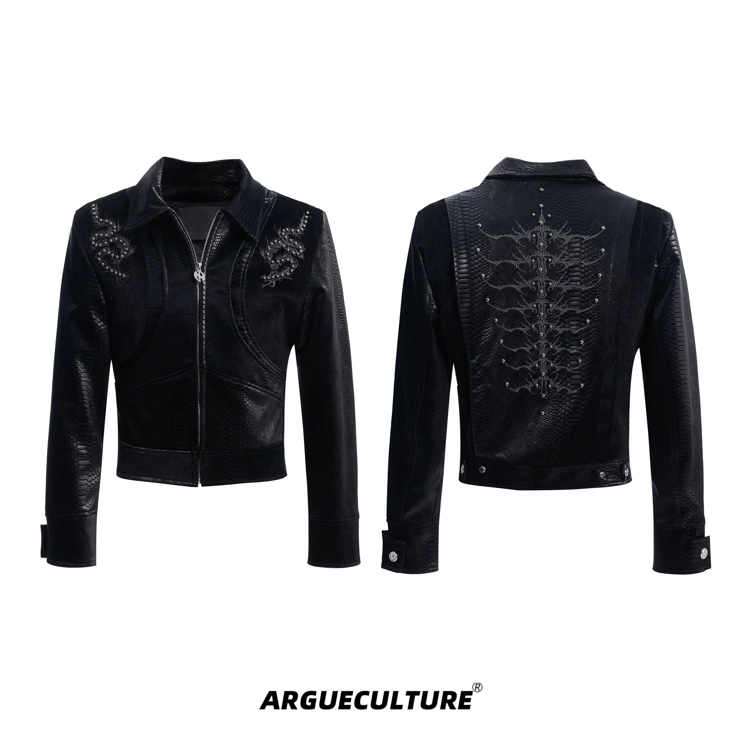 ArguECulturE Embroidered Leather Jacket