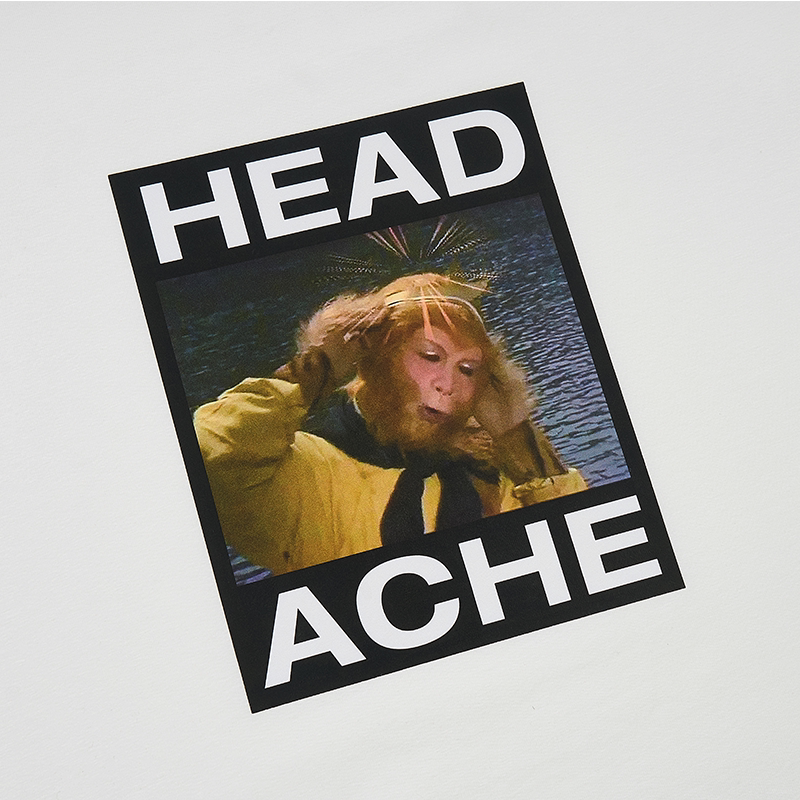 HEADACHE Pattern Print Oversize Casual Tee