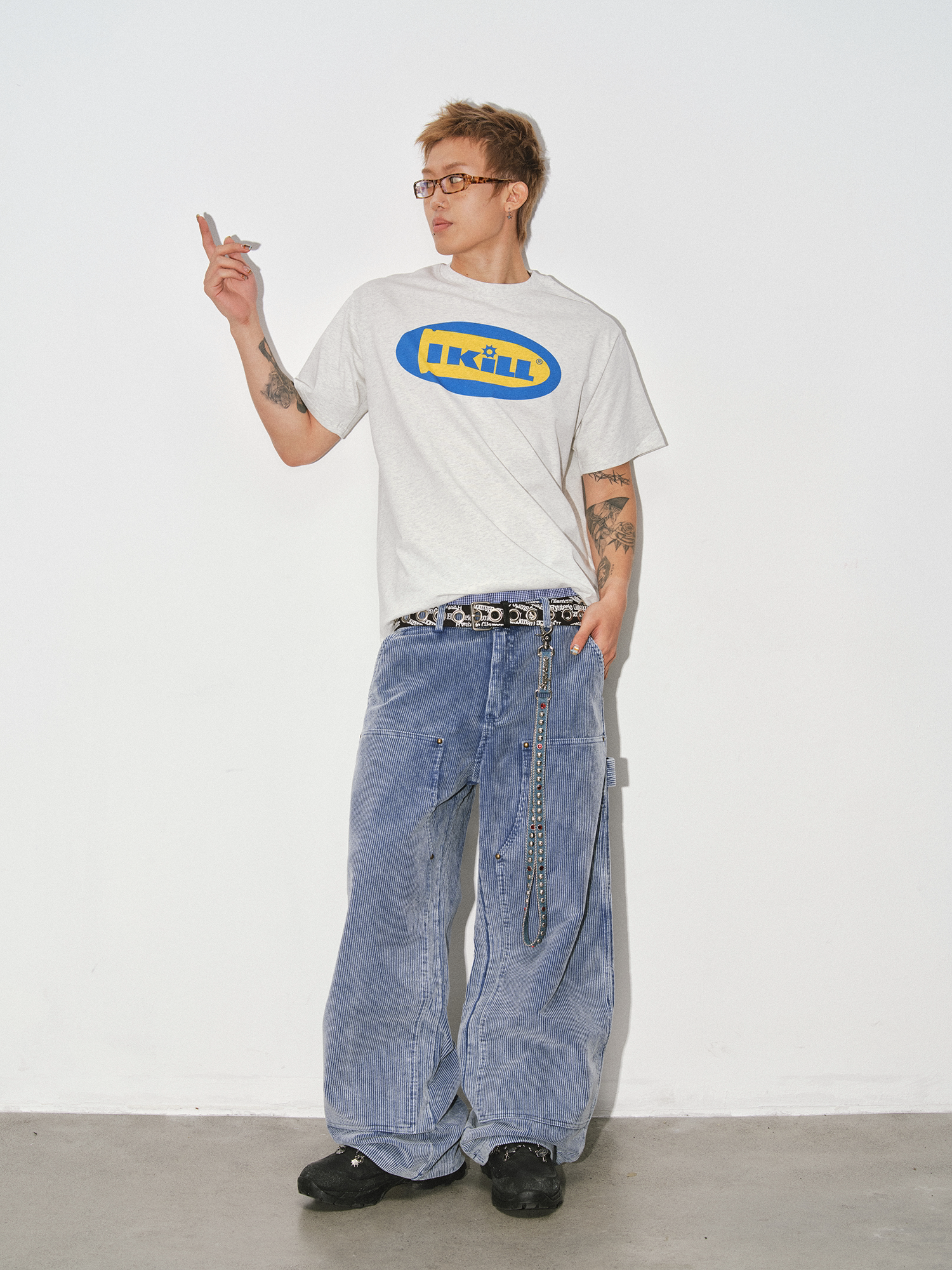 NOVACAM Alphabet Print Casual Tee