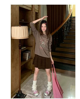 Kano Lazy Soft Waxy Rabbit Print Long Sleeve