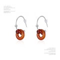 NO SOLUTION Safety Buckle Agate Earrings