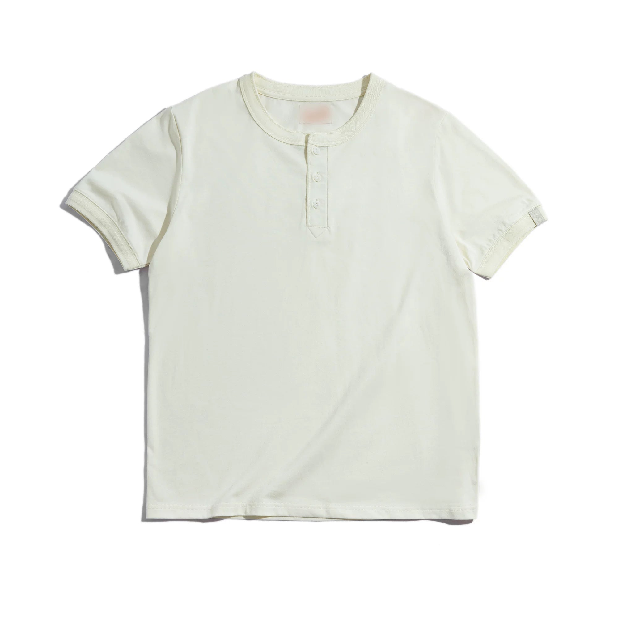 Madden heavy Henry collar short-sleeved pure cotton old money Ami Kaji T-shirt Henry shirt men's