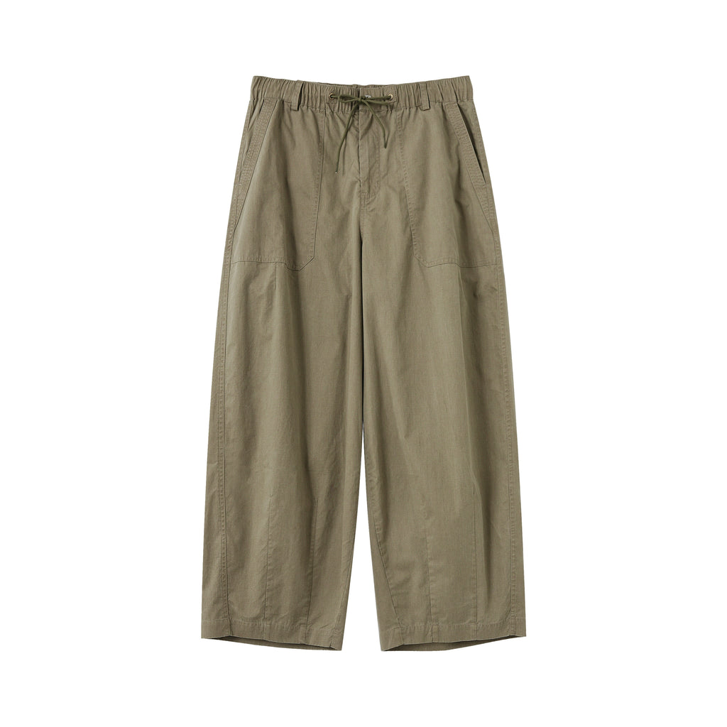 BUTTBILL enzyme washed silhouette commuter deck Japanese straight loose Pants