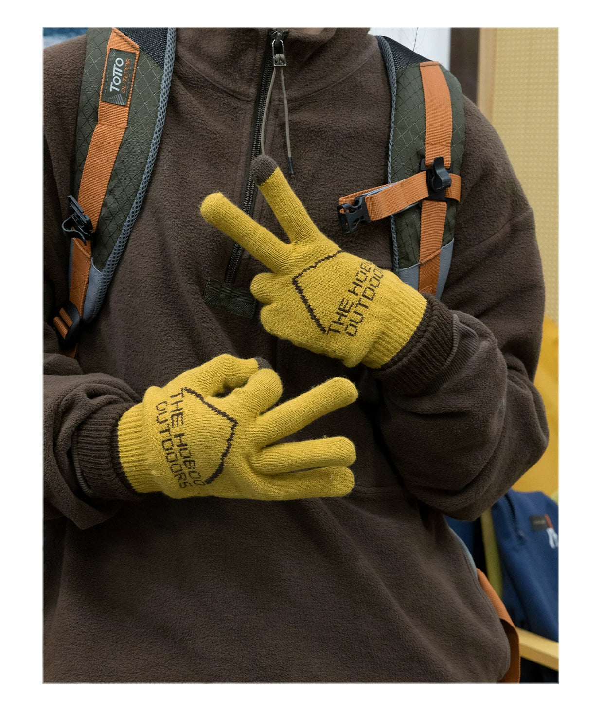 THE HOBOO Jacquard Knitted Wool Gloves