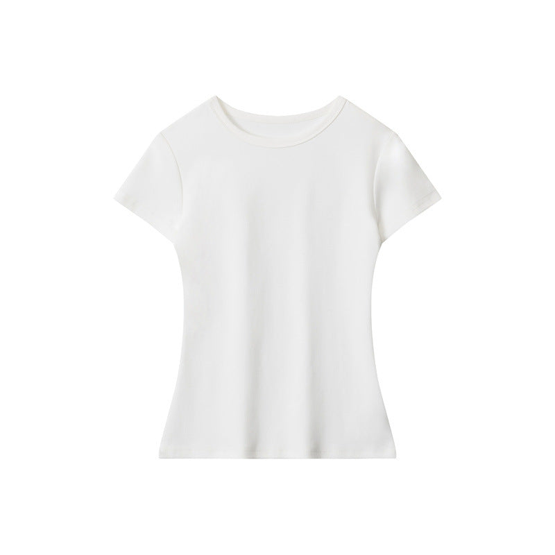 Nariele Slim Round Neck Short Tee