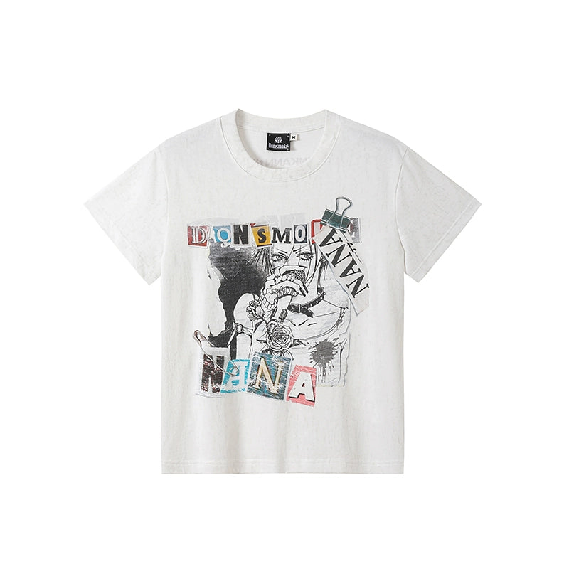 DSM Retro Collage Style Portrait Print Tee