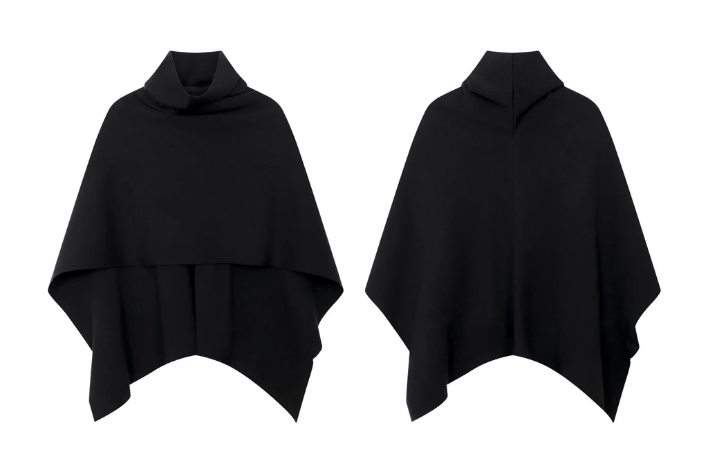 FUNKYFUN Heap Collar Knitted Shawl Jacket