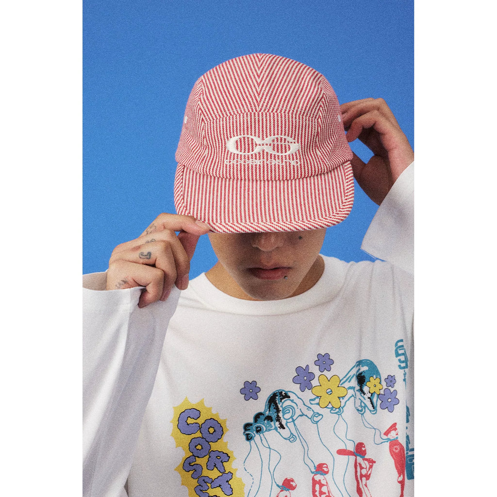 CoosRetro Soft Top Striped Embroidered Versatile Baseball Cap