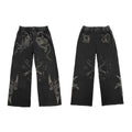 WANNA LAB Graffiti Hand-painted Old Straight Sweatpants