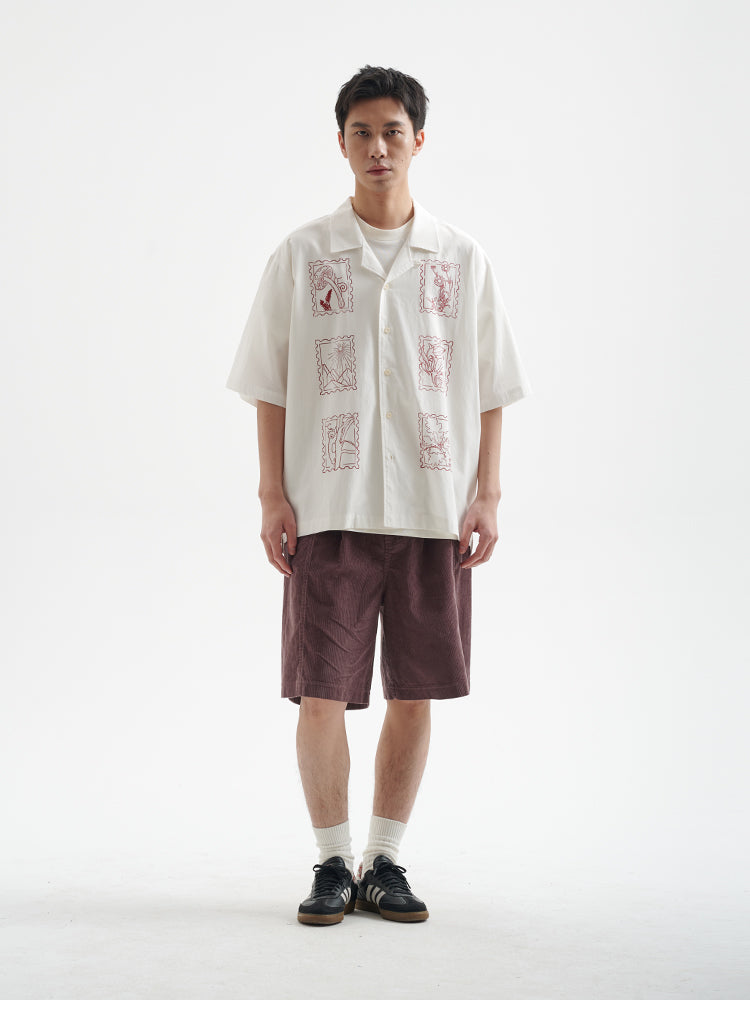 BUTTBILL 25SS Non-sensory water pulp cuban collar shirt