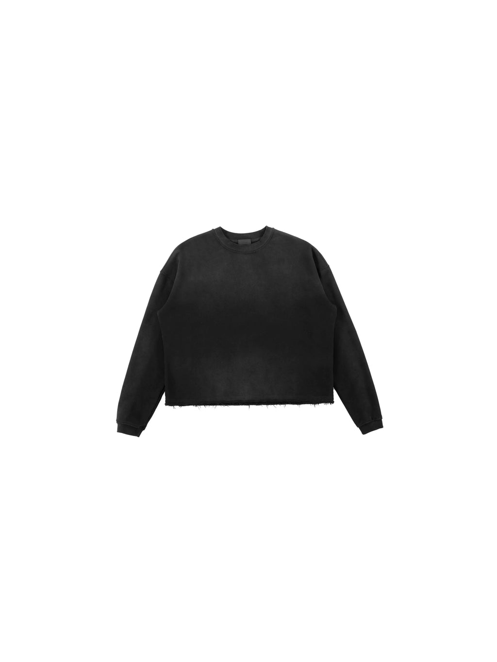 PLUS NO LOGO Old Damaged Hem Loose Edge Sweater