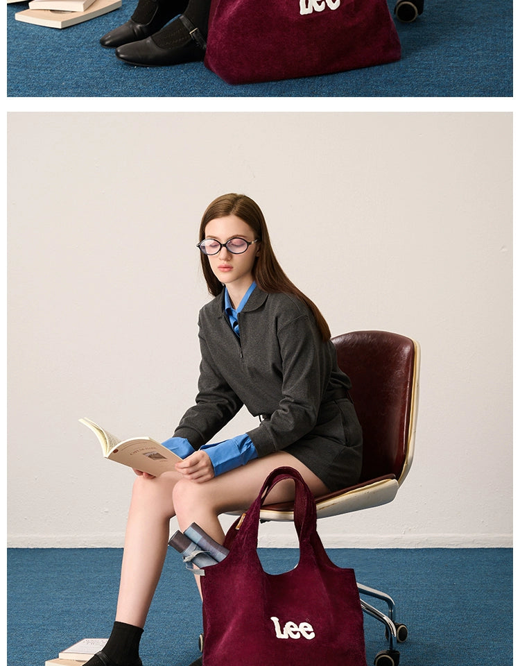 Lee Corduroy Large Capacity Handheld Shoulder Bag