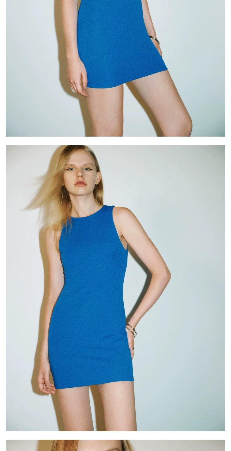 URBAN REVIVO Commuter Slim Skinny Sleeveless Dress