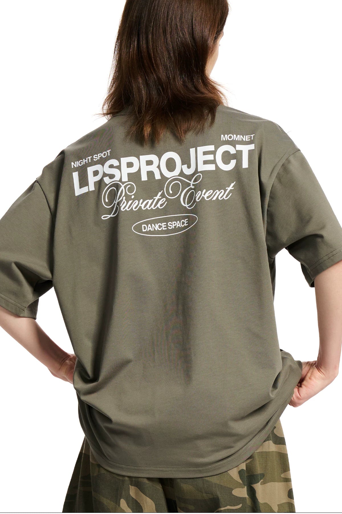 Big Printed Letters on The Back of Loopsoon Versatile Tee