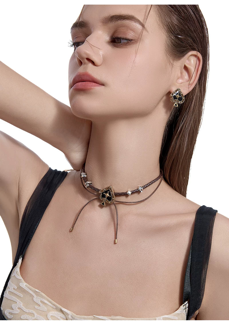 MASW Sweet Cool Maillard Wind Collarbone Neck Chain