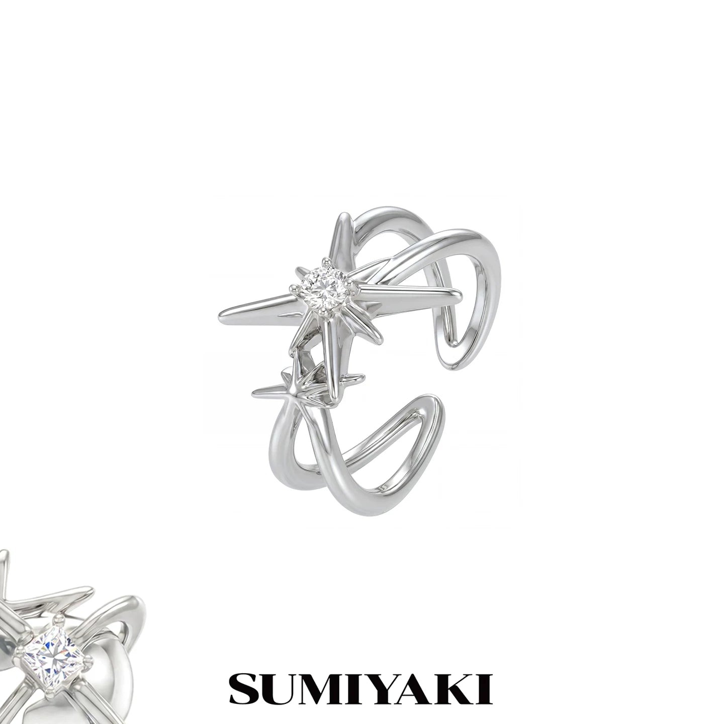 SUMIYAKI Double-layer High-end Light Luxury Ring