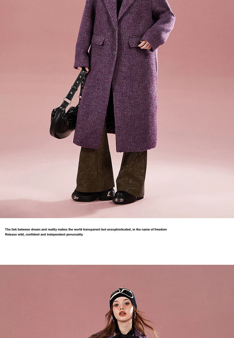 Imone Soft Waxy Shoulder Pads Turned Over Tweed Jacket