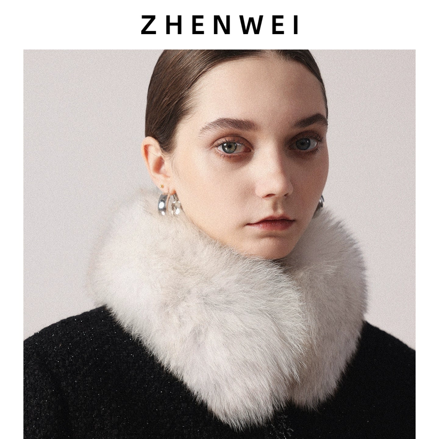 ZHENWEI Real Fox Fur Scarf