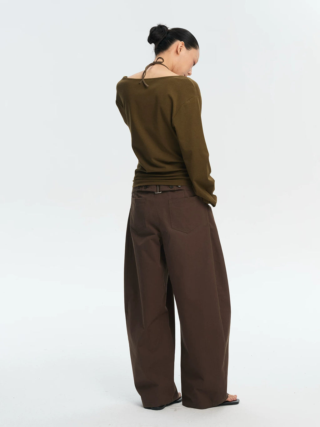 LINY LIBERTY Lazy Loose Waist High Elastic Knitted Long Sleeves
