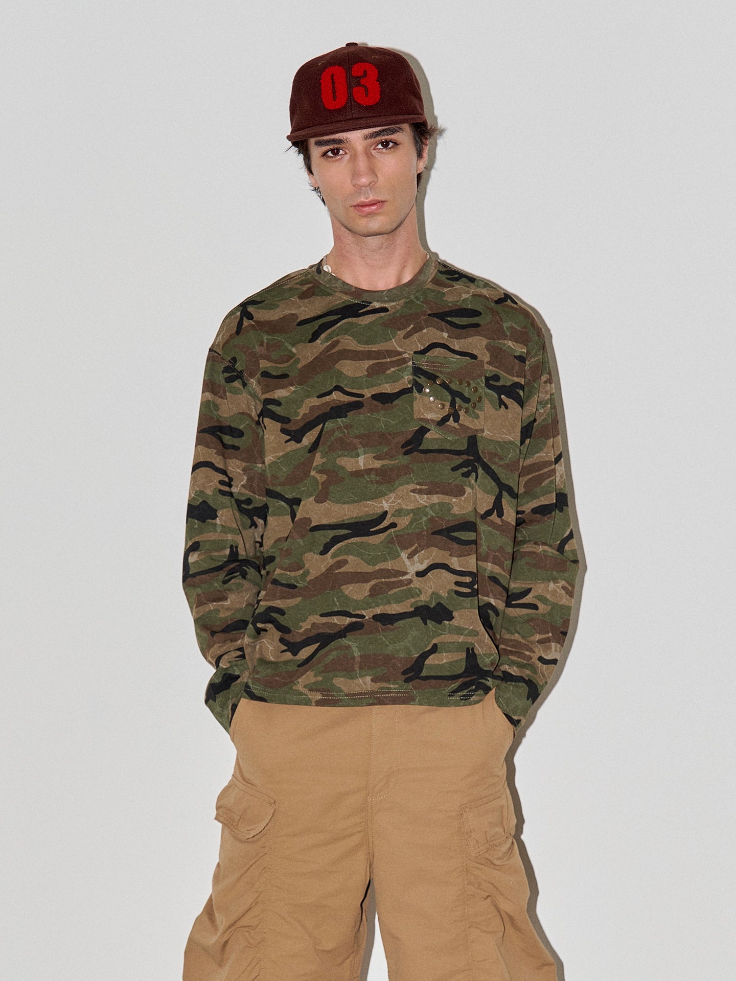 LIBERAFIT Camouflage Star Ring Rivet Long Sleeve