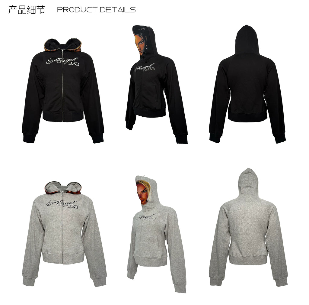 PCCVISION Hooded Cardigan Waist Jacket
