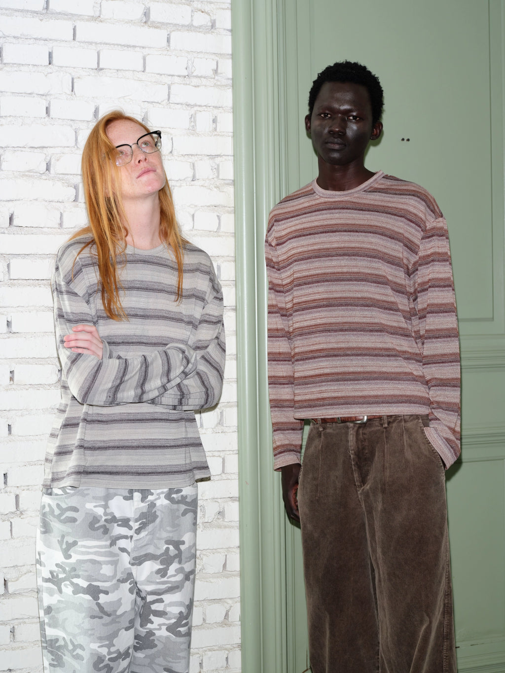 VLABMADE Lazy Vibe Vintage Striped Loose Long Sleeve