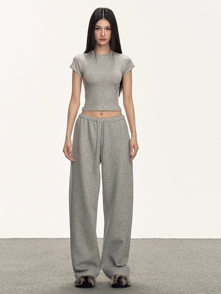 Anna Aneae Versatile Skinny Lazy Loose Straight Floor Pants