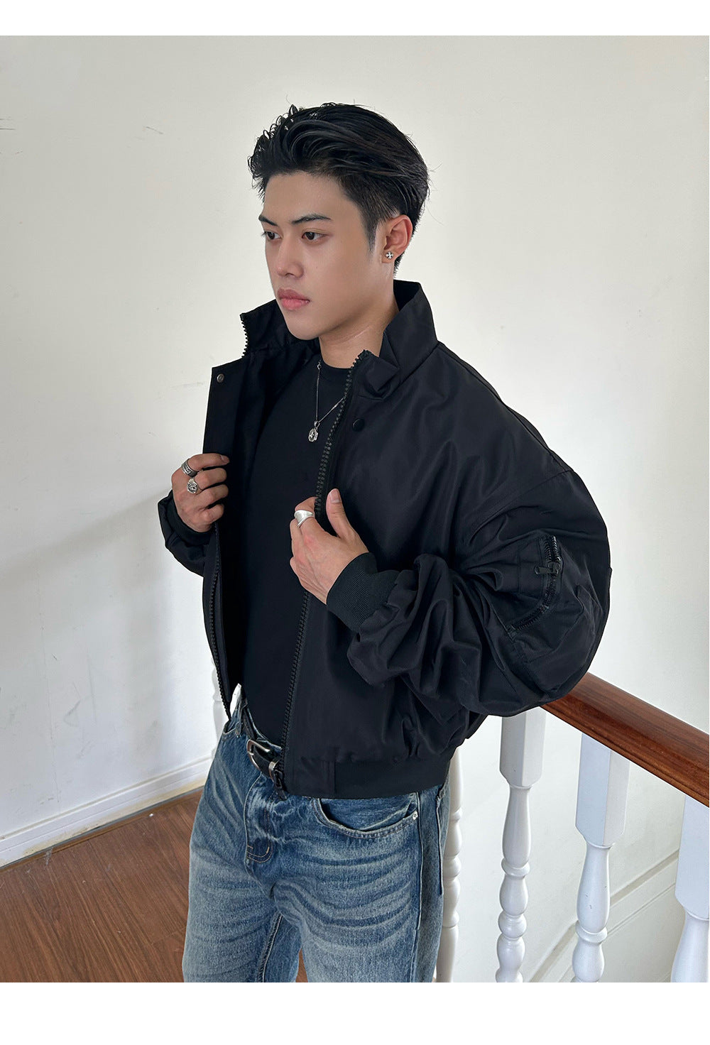 EME Vintage Minimalist Stand-Up Jacket