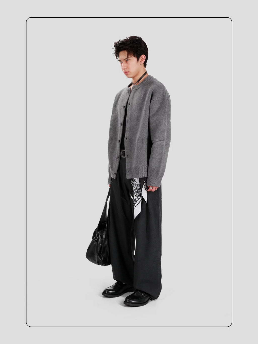 HANQIAORJI Washed Old Horse Leather One-pedal Loafers