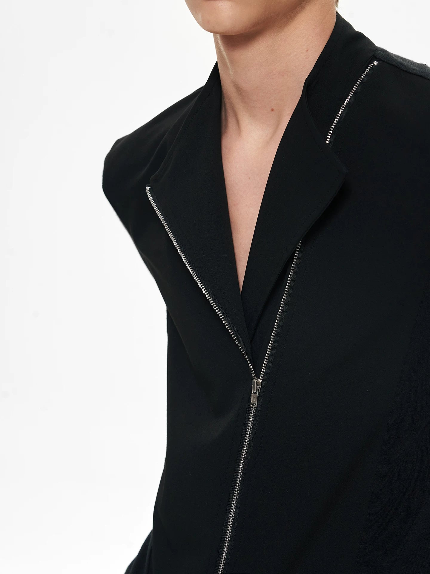 Slight Vogue Splicing Slim Lapel Tee