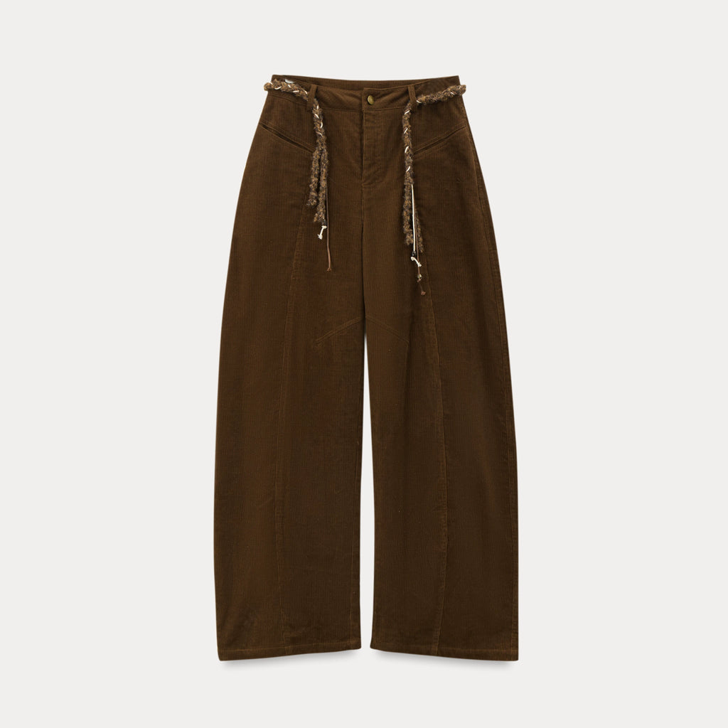 EGGKA Retro Corduroy Casual Wide-leg Pants