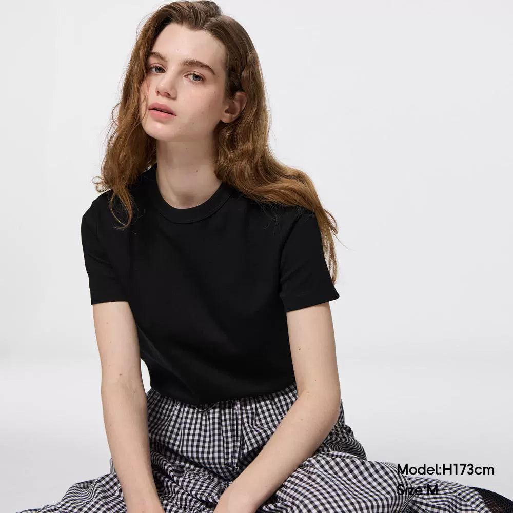 GU Round Neck Loose Casual Tee