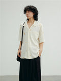 SUNYVONNE Lazy Old Ink-splashing Short-sleeved Shirt