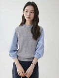 VOOE Crew Neck Stacked Knitted Vest