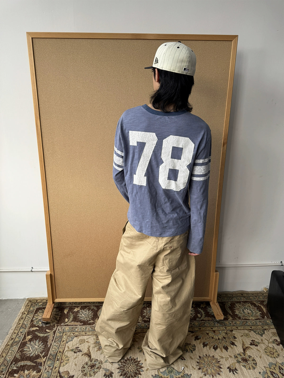 InsGale Vintage Knock Collar Digital Jersey Long Sleeve