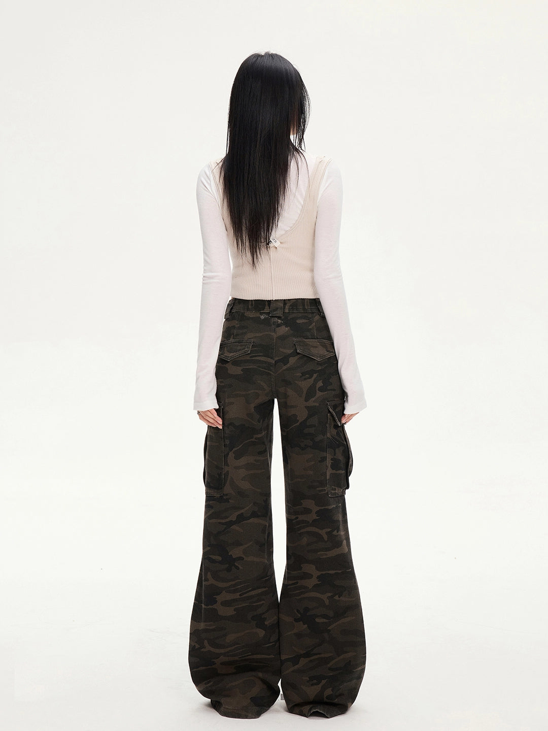KPSR Camouflage Tooling Low-rise Loose Straight-leg Pants